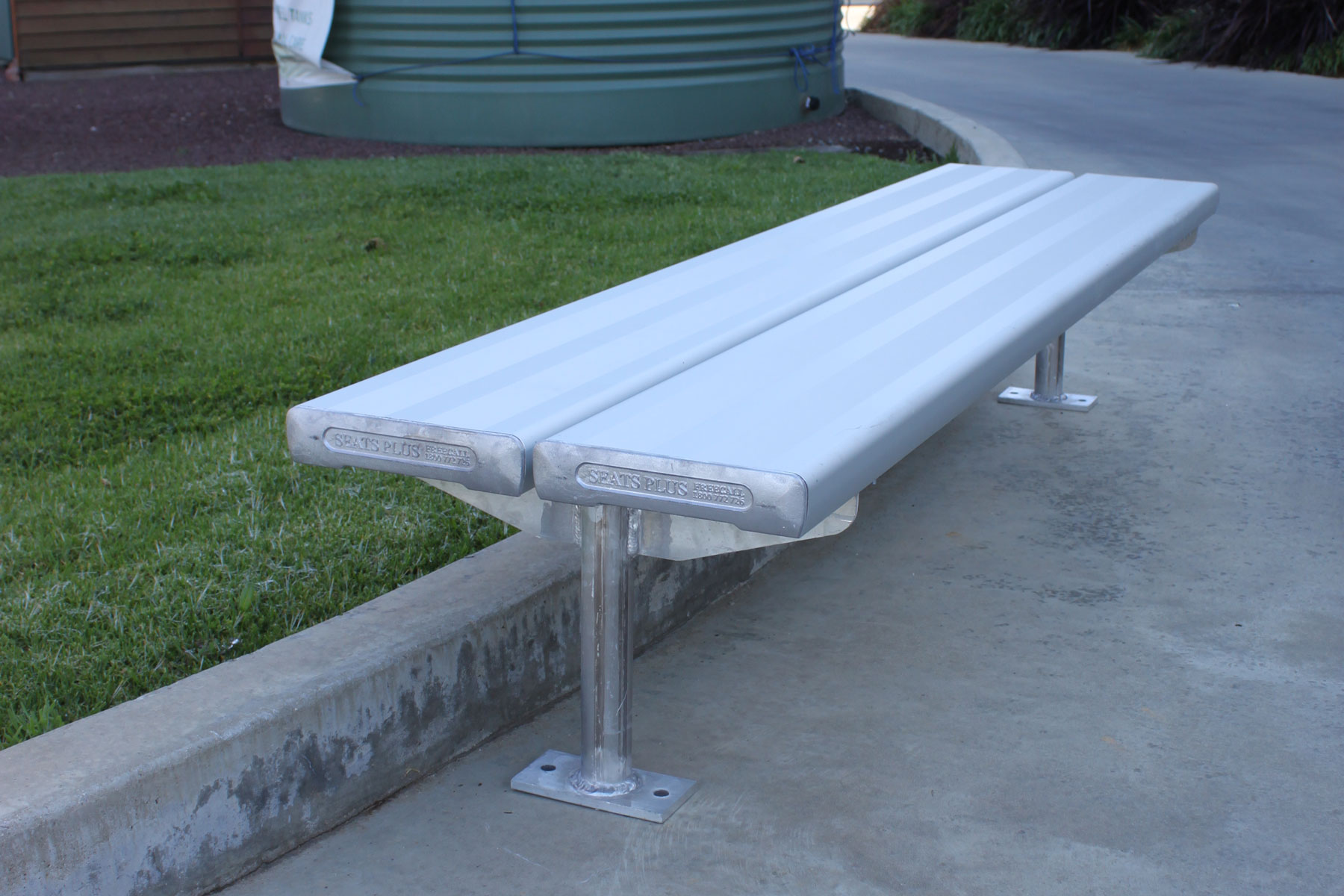 Plain Double Plank Bolt Down Bench