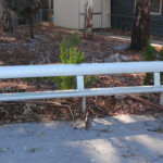 Plain In Ground Down Bench with Backrest