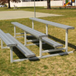 Three Tier Grandstand powder coated in Colorbond Shale Grey