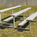 Three Tier Grandstand powder coated in Colorbond Shale Grey