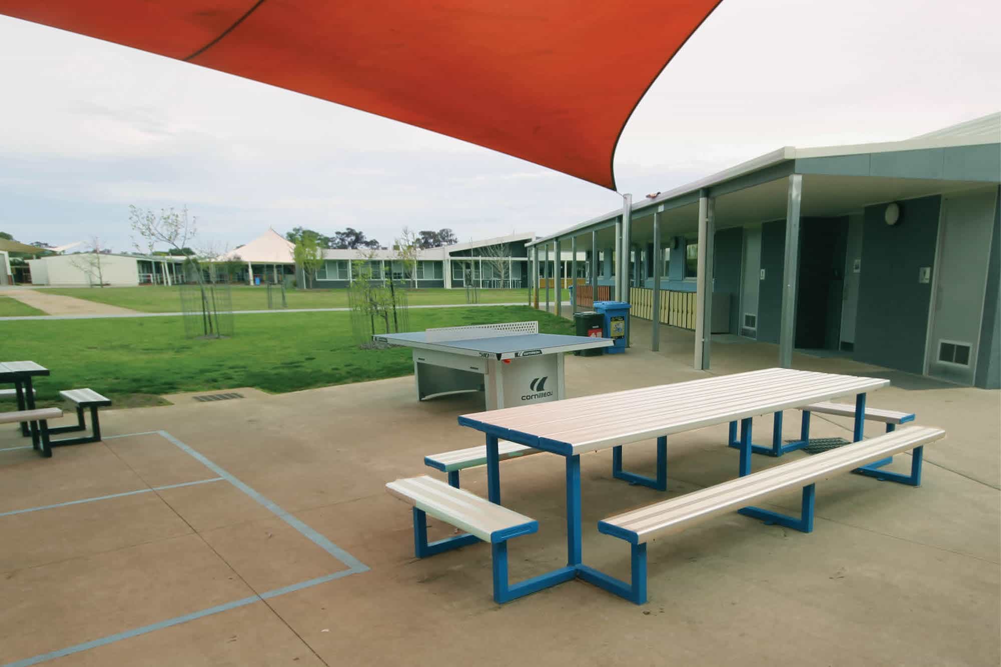 Monster Park Setting powder coated in Dulux Blaze Blue