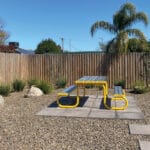 Wheelchair Friendly Park Setting powder coated in Yellow Gold