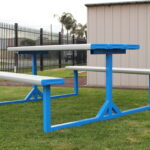 Economy Park Setting powder coated in Dulux Blaze Blue