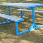 Economy Park Setting powder coated in Dulux Blaze Blue