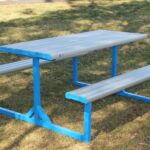 Economy Park Setting powder coated in Dulux Blaze Blue