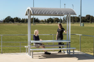 Goulburn Park Setting powder coated in Colorbond Shale Grey