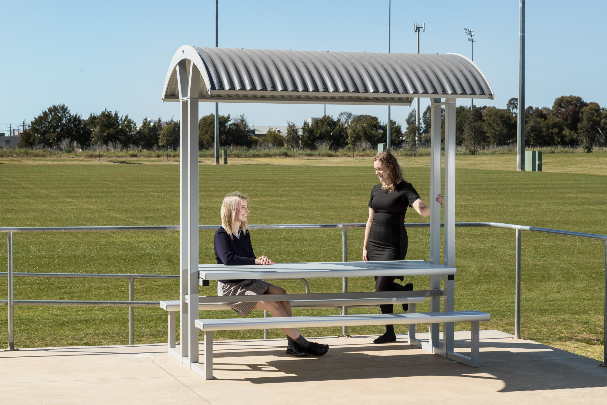 Goulburn Park Setting powder coated in Colorbond Shale Grey