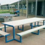 Monster Park Setting powder coated in Dulux Blaze Blue