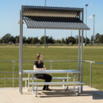 Monash Park Setting powder coated in Colorbond Shale Grey