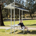 Monash Park Setting powder coated in Colorbond Shale Grey