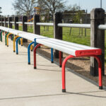 Stackable Benches powder coated in multiple Dulux colours