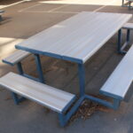 Super Seater Park Setting powder coated in Colorbond Deep Ocean