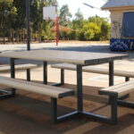 Super Seater Park Setting powder coated in Colorbond Deep Ocean